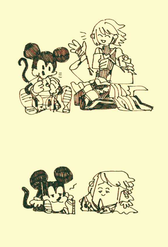mickey and aqua eat cheeses in the world of darkness, 2020